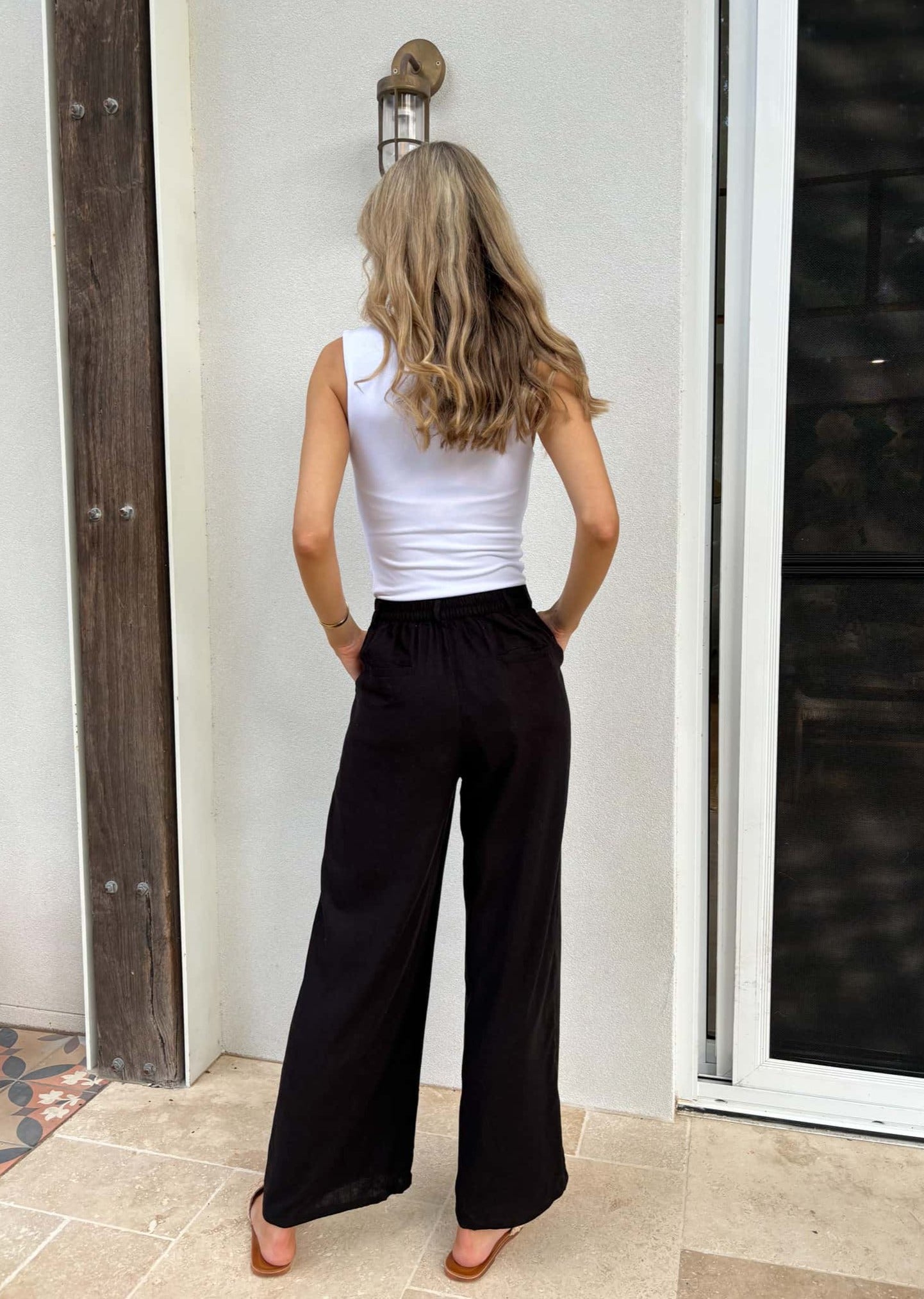 Dasha Linen Pants - Black