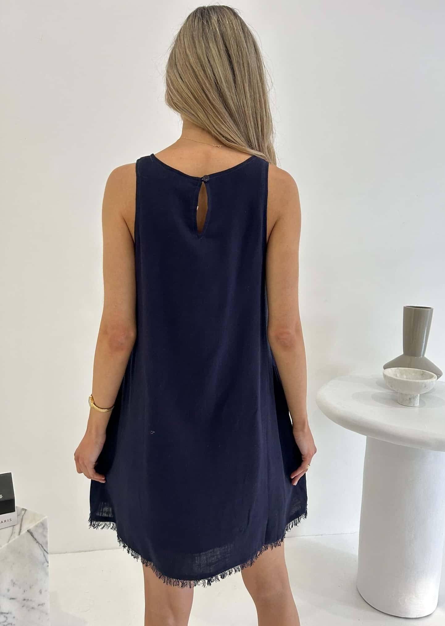 Freya Dress - Navy