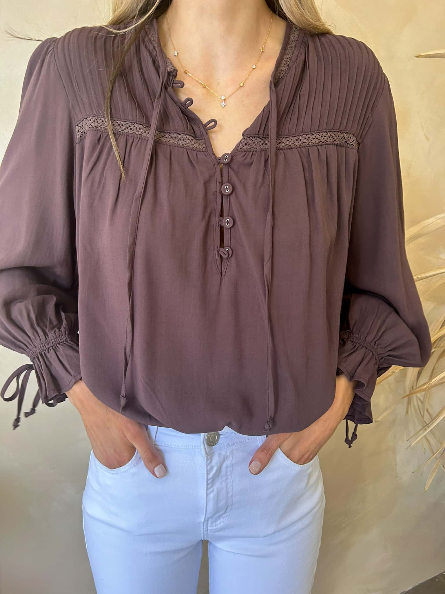 Bowie Blouse - Choc