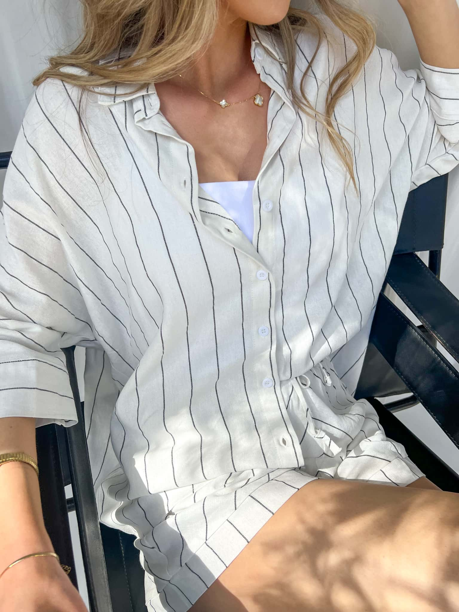 Hallie Set - Monochrome Stripe