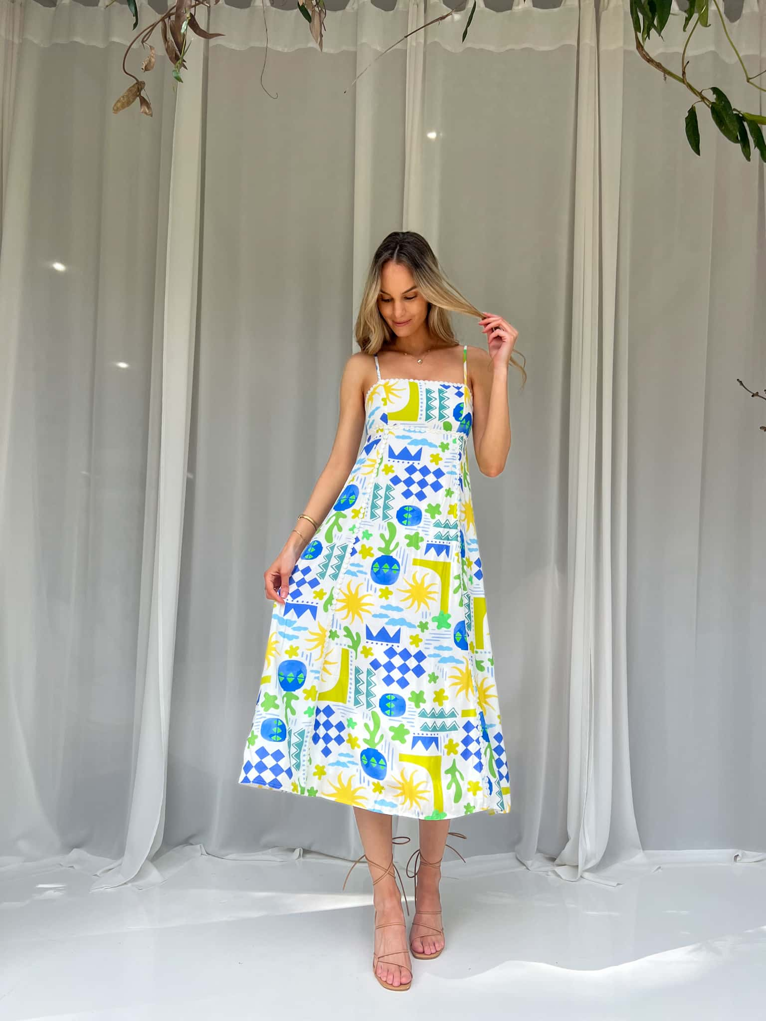 Juniper Dress- Calypso Print