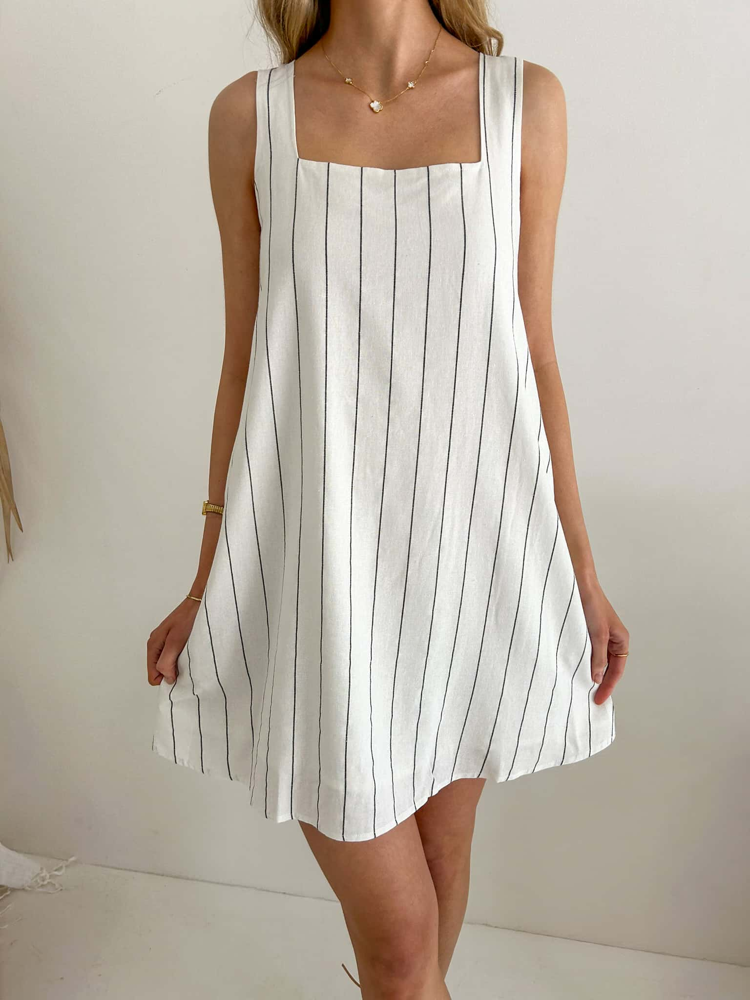 Frankie Dress - Monochrome Stripe