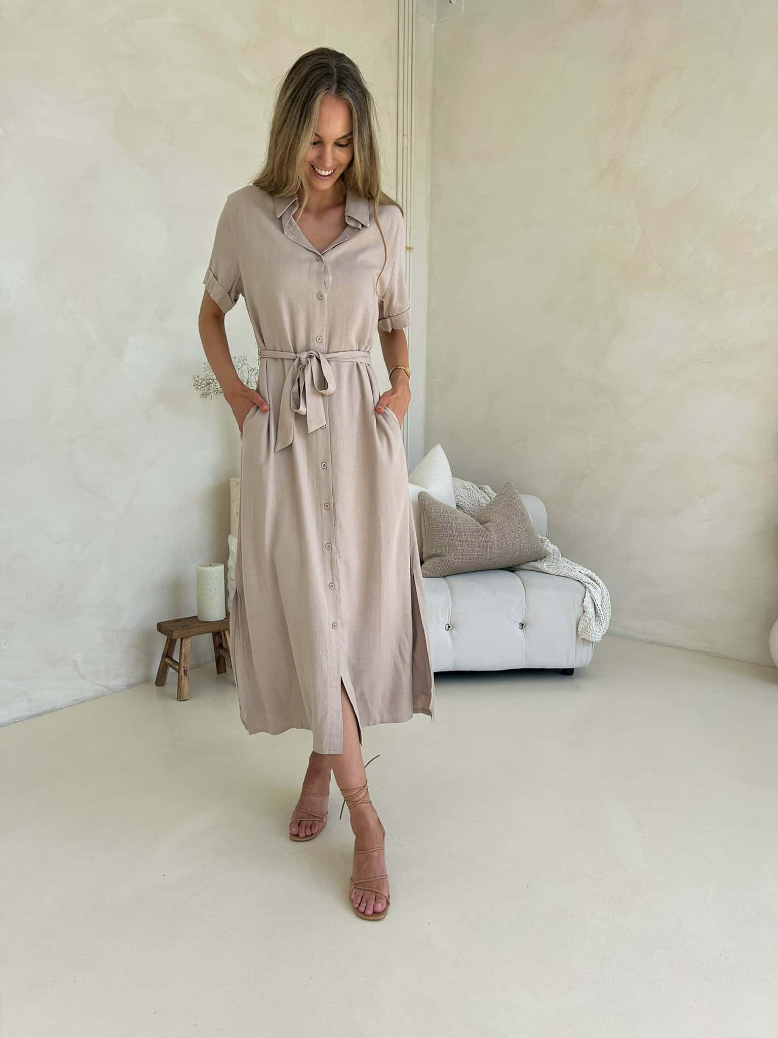 Paris Dress - Taupe