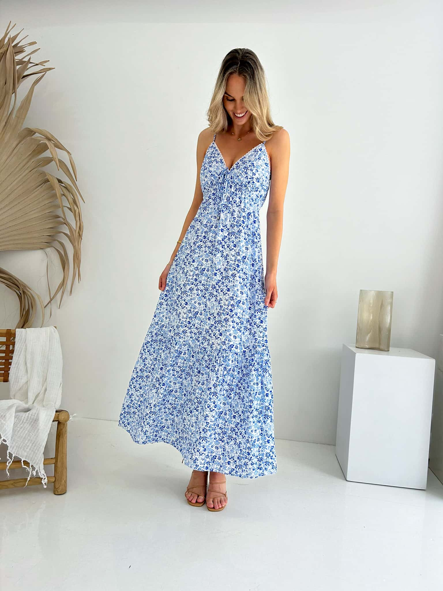 Rosie V Neck Maxi Dress - Wildflower Print