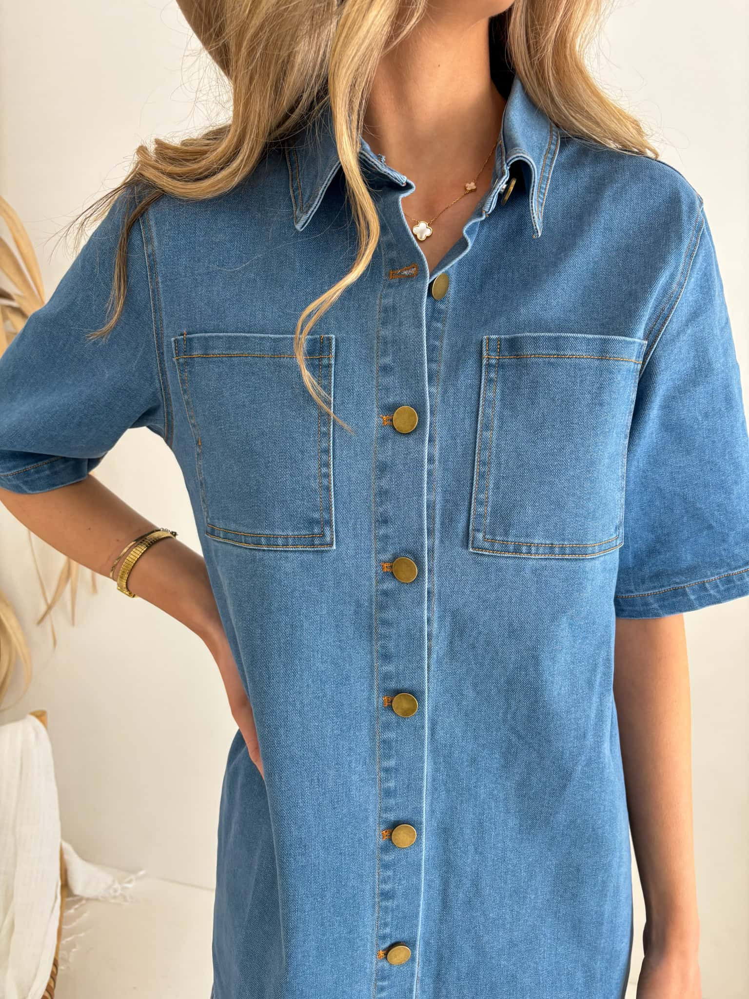 Yves Denim Dress - Blue Denim