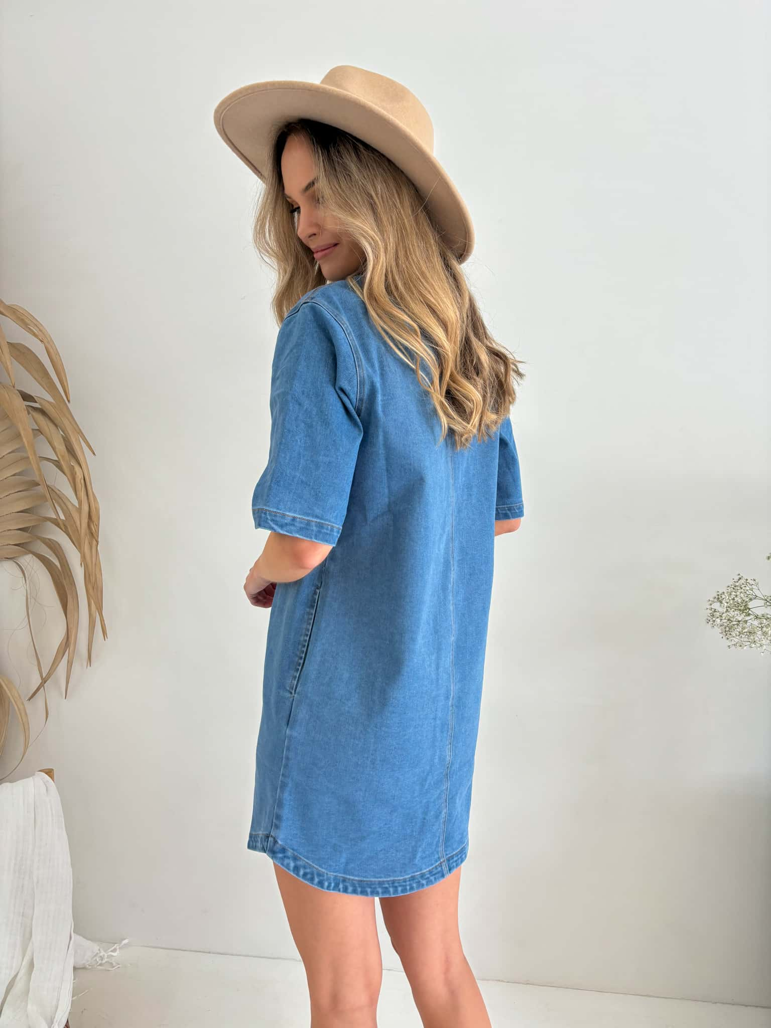 Yves Denim Dress - Blue Denim