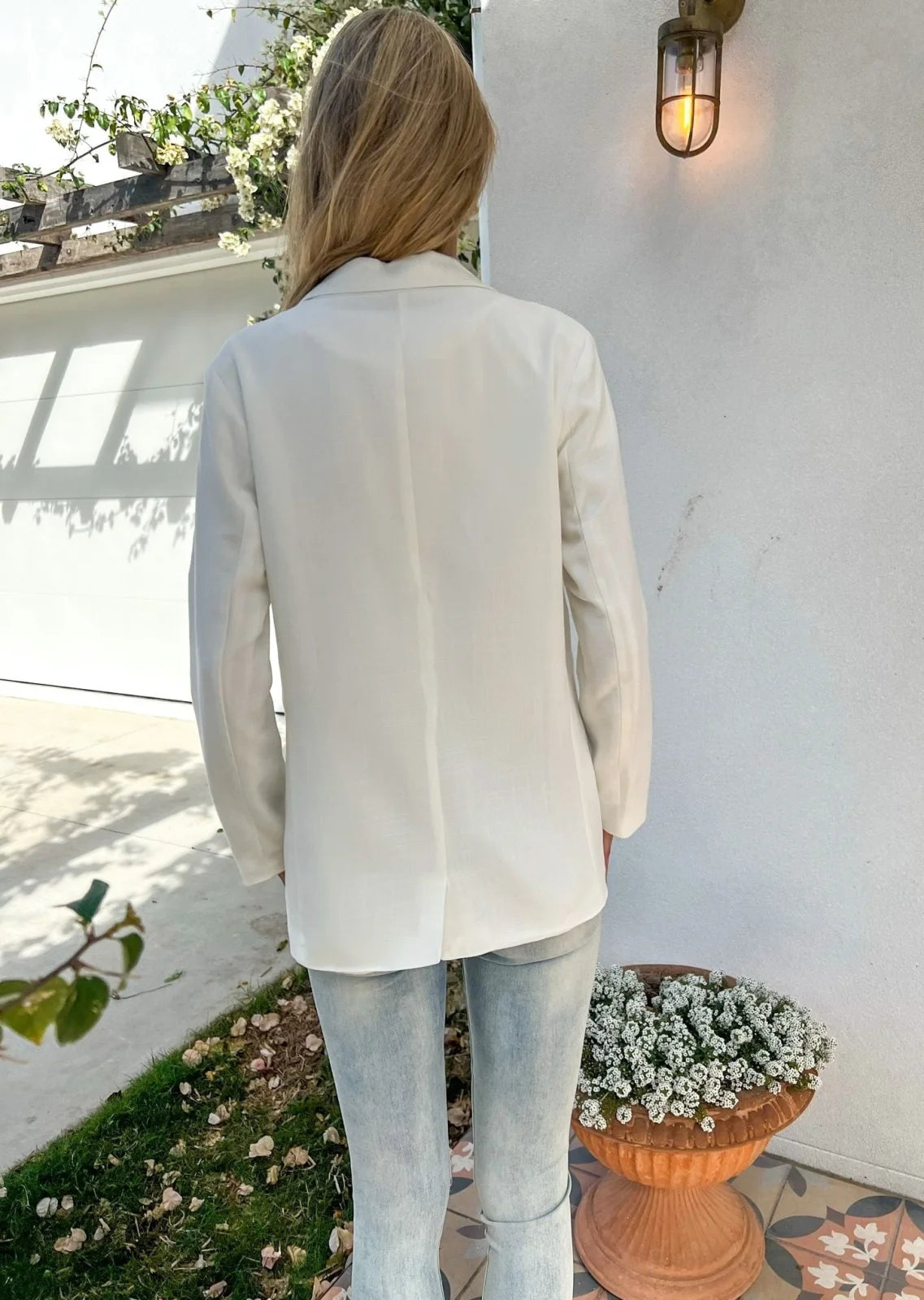 Cayla Blazer - White - Mylk The Label