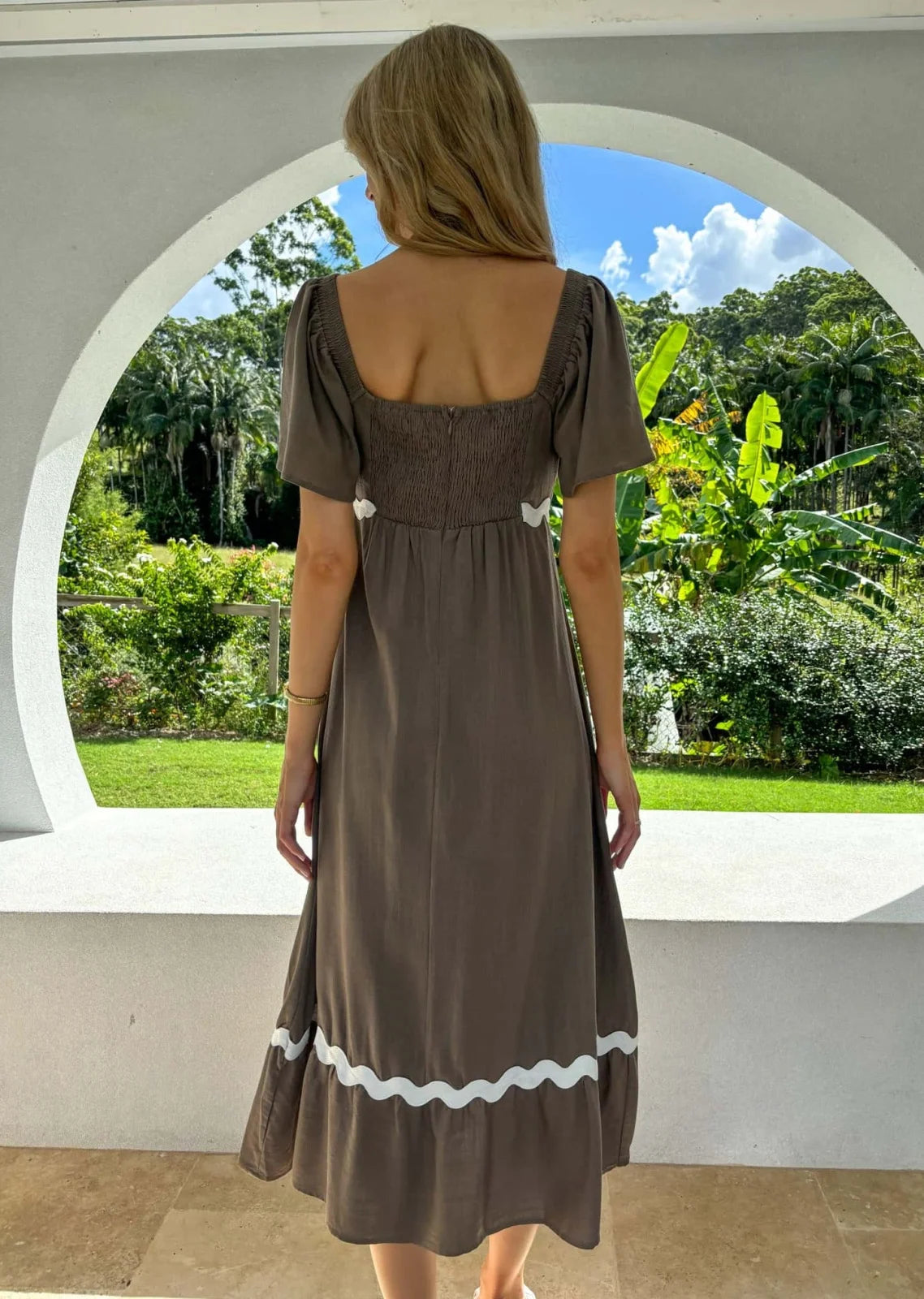 Charlie Ric Rac Dress - Cocoa - Mylk The Label