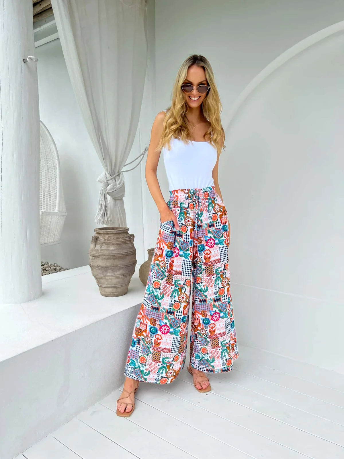 Clea Pant - Exclusive Rio Print - Mylk The Label