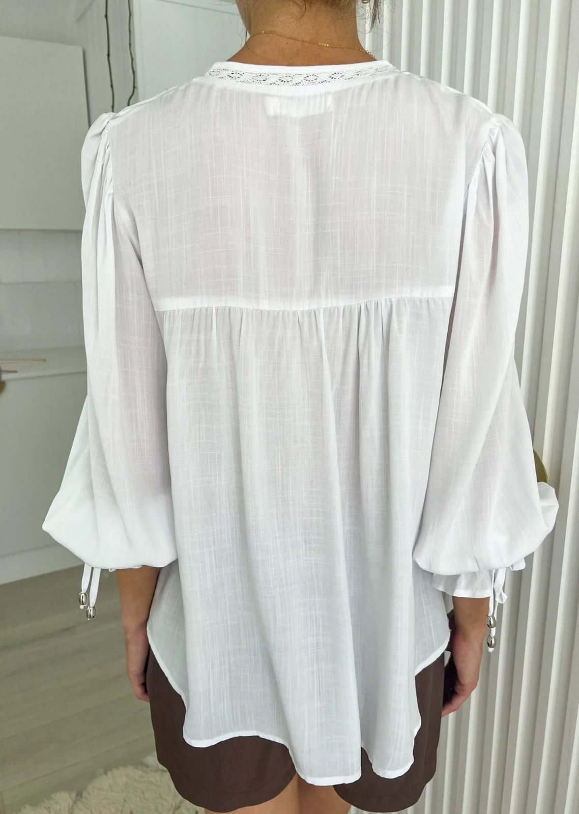 Elle Blouse - White - Mylk The Label