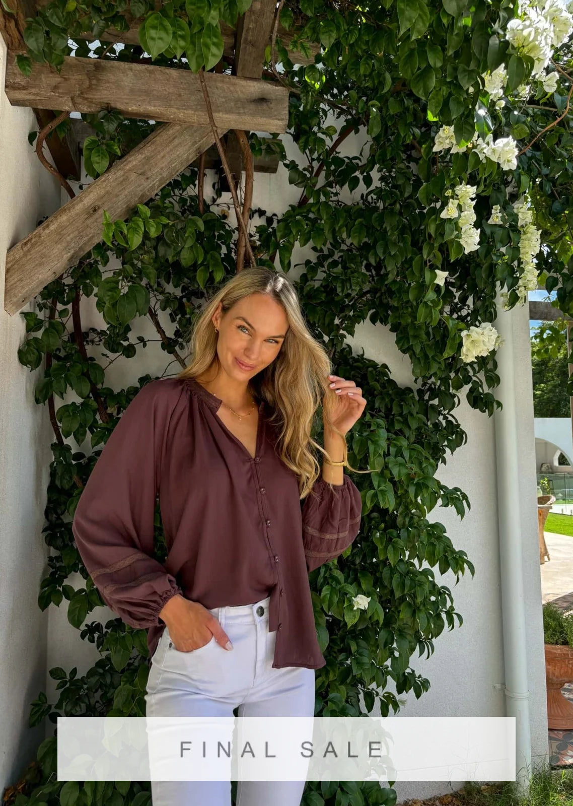 Fallon Blouse - Choc - Mylk The Label