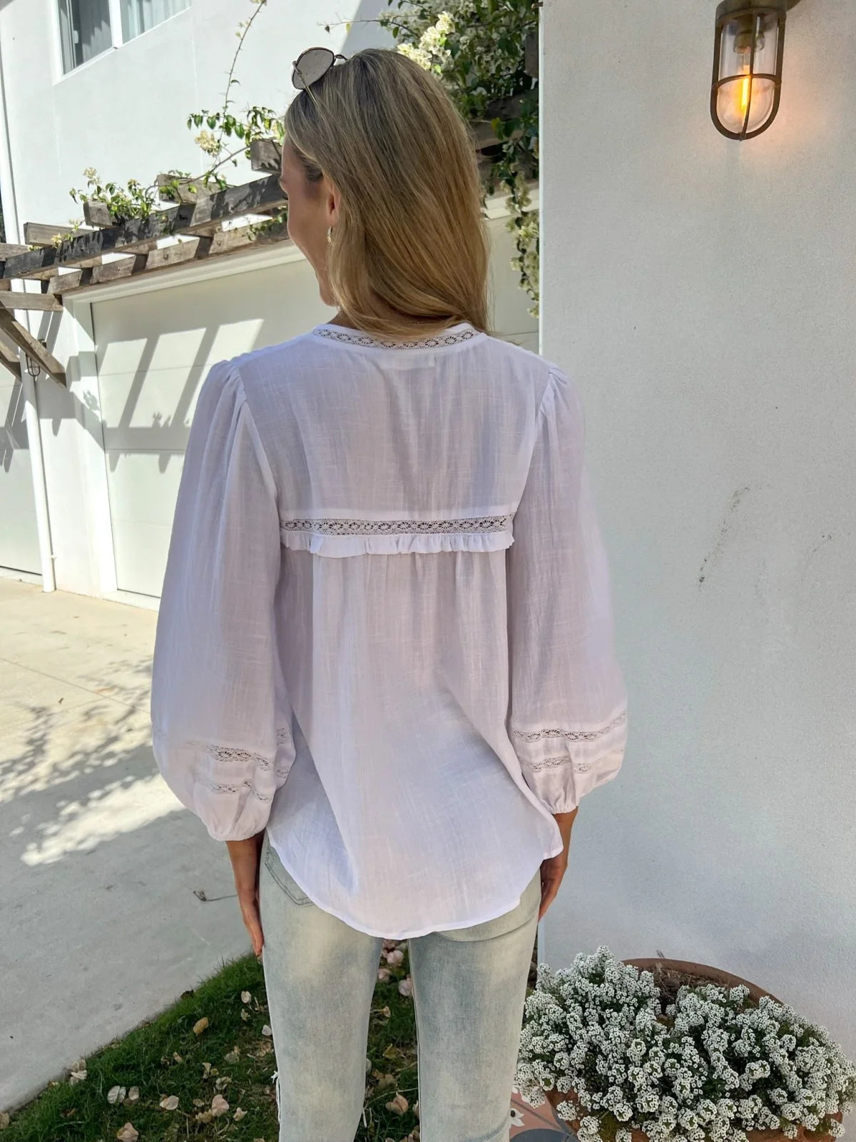 Florence Blouse - White - Mylk The Label