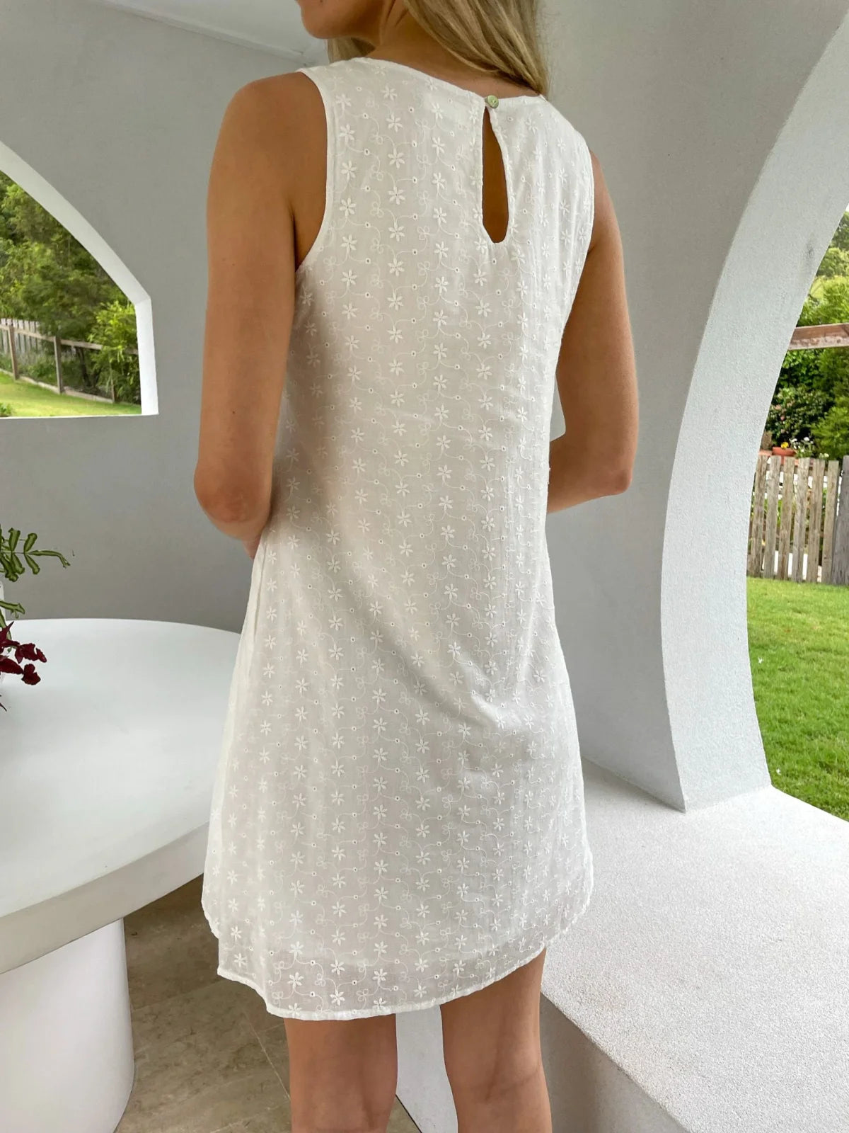 Frankie Dress - White Anglaise - Mylk The Label