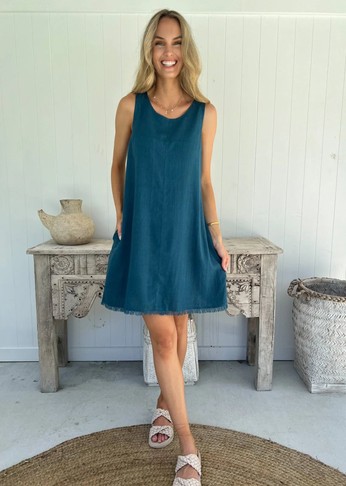 Mylk The Label Freya Dress in Teal