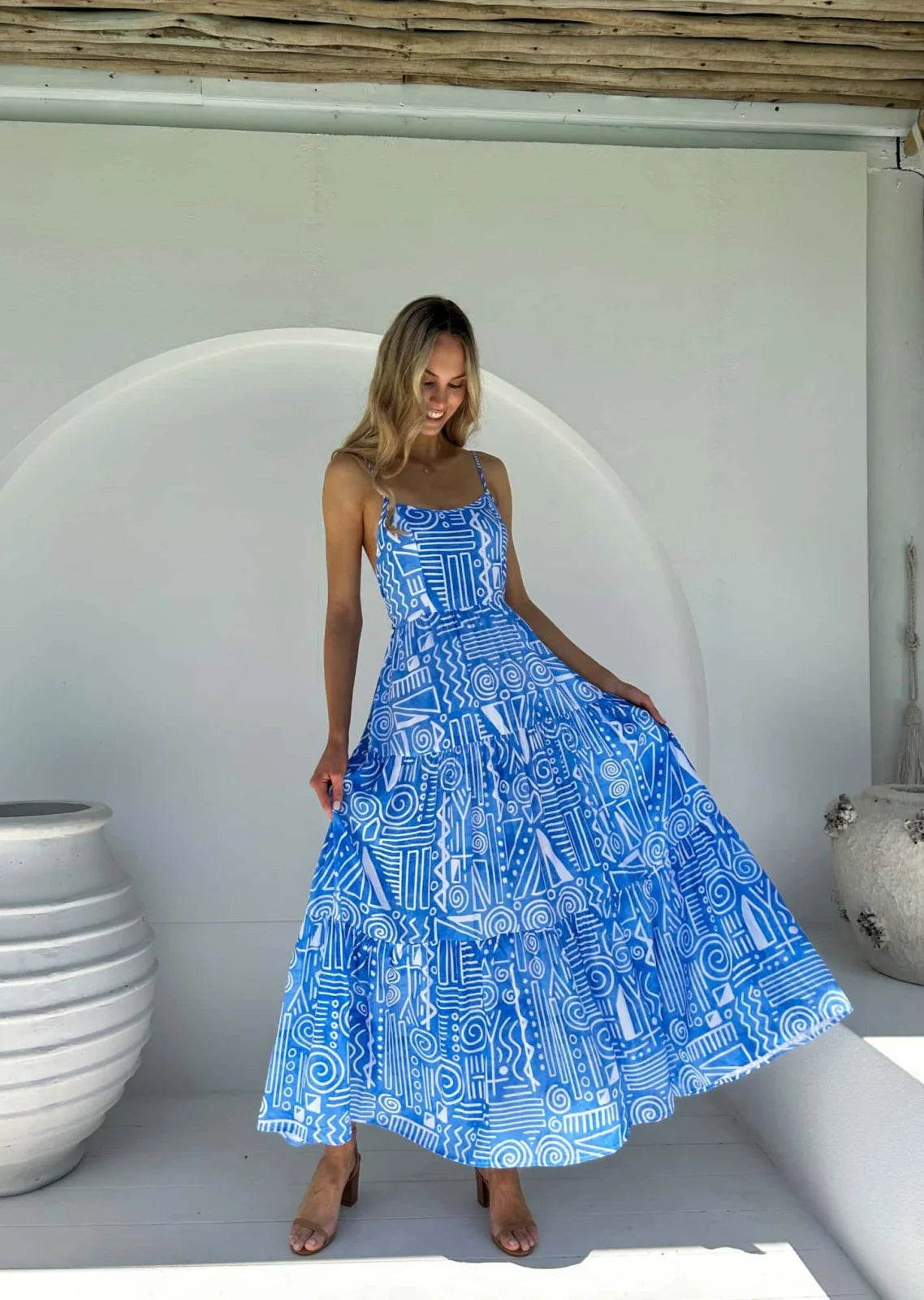 Georgie Maxi Dress - Oceania Print - Mylk The Label