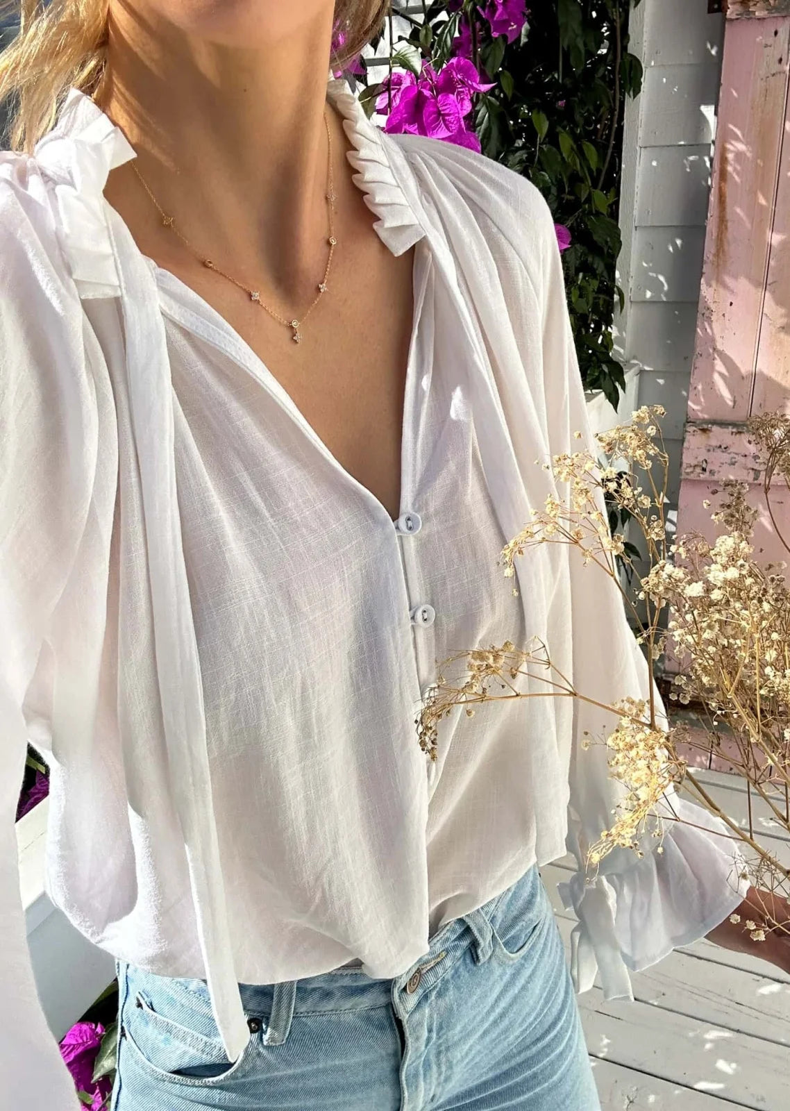 Palos Blouse - White Tops