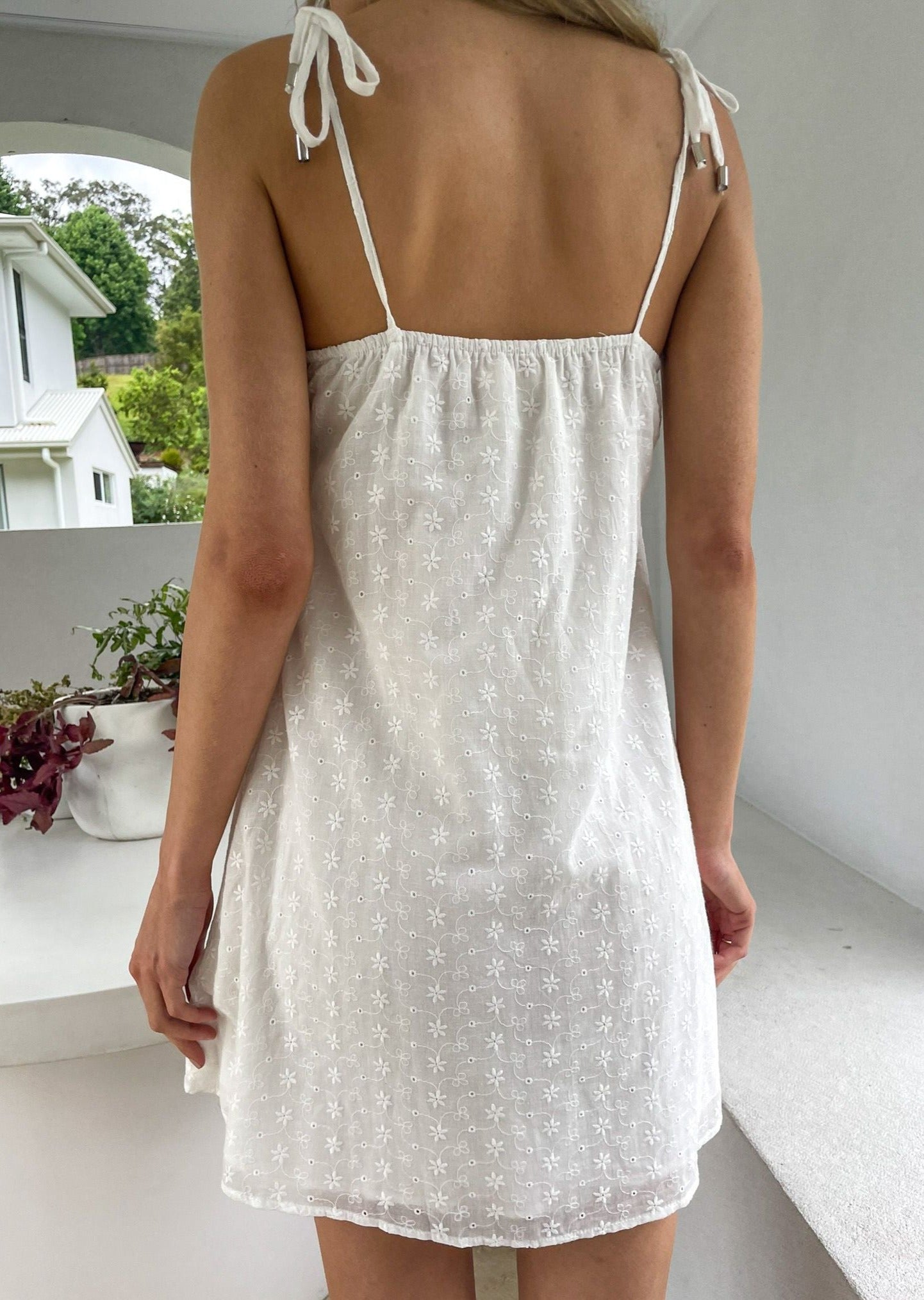 Zara Dress - White Anglaise - Mylk The Label